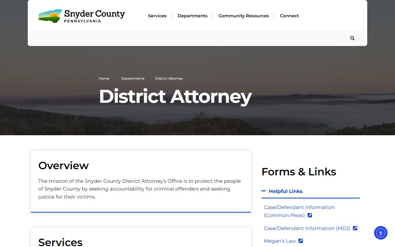 Snyder County District Attorney official page