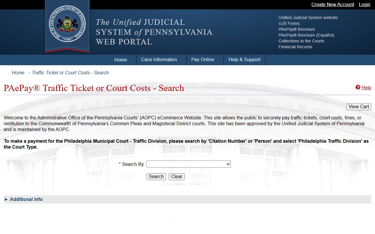 Snyder County traffic court records PAePay citation lookup